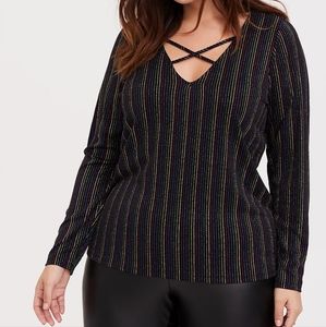 Torrid Rainbow Stripe Shirt